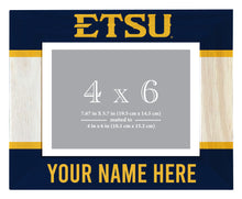 Load image into Gallery viewer, East Tennessee State University Customizable Wooden Photo Frame Matted 4&quot;x 6&quot; Officially Licensed Collegiate Product Printed
