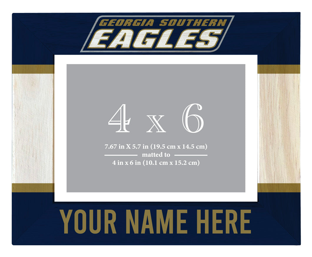 Georgia Southern Eagles Customizable Wooden Photo Frame Matted 4