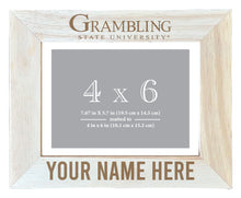 Load image into Gallery viewer, Grambling State Tigers Customizable Wooden Photo Frame Matted 4&quot;x 6&quot; Officially Licensed Collegiate Product Engraved
