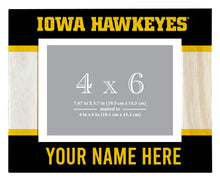 Load image into Gallery viewer, Iowa Hawkeyes Customizable Wooden Photo Frame Matted 4&quot;x 6&quot; Officially Licensed Collegiate Product Printed
