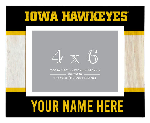 Iowa Hawkeyes Customizable Wooden Photo Frame Matted 4