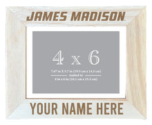 Load image into Gallery viewer, James Madison Dukes Customizable Wooden Photo Frame Matted 4&quot;x 6&quot; Officially Licensed Collegiate Product
