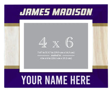 Load image into Gallery viewer, James Madison Dukes Customizable Wooden Photo Frame Matted 4&quot;x 6&quot; Officially Licensed Collegiate Product Printed
