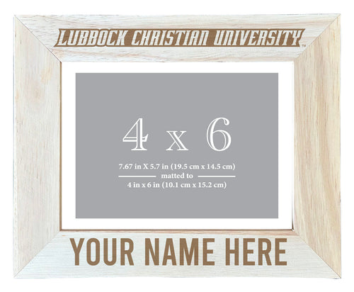 Lubbock Christian University Chaparral Customizable Wooden Photo Frame Matted 4