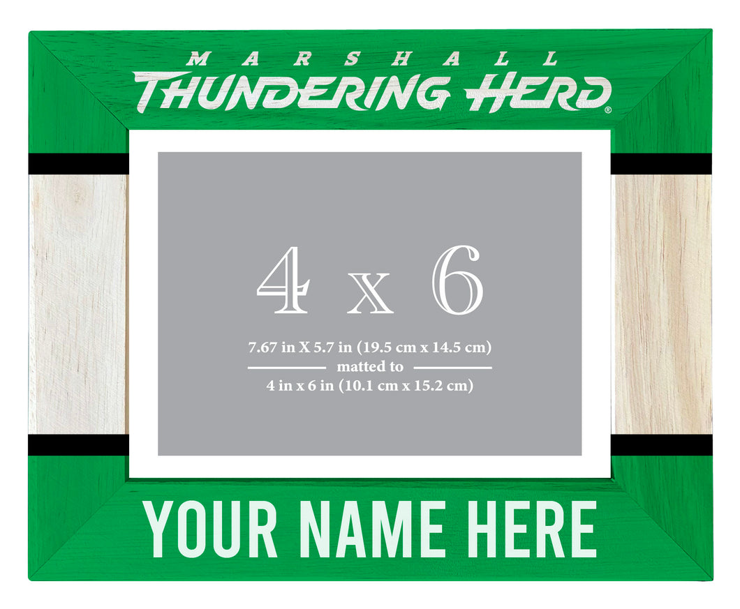 Marshall Thundering Herd Customizable Wooden Photo Frame Matted 4