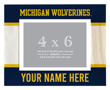 Load image into Gallery viewer, Michigan Wolverines Customizable Wooden Photo Frame Matted 4&quot;x 6&quot; Officially Licensed Collegiate Product
