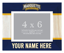 Load image into Gallery viewer, Marquette Golden Eagles Customizable Wooden Photo Frame Matted 4&quot;x 6&quot; Officially Licensed Collegiate Product
