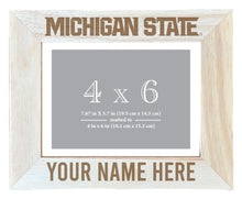 Load image into Gallery viewer, Michigan State Spartans Customizable Wooden Photo Frame Matted 4&quot;x 6&quot; Officially Licensed Collegiate Product
