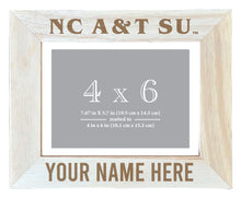 Load image into Gallery viewer, North Carolina A&amp;T State Aggies Customizable Wooden Photo Frame Matted 4&quot;x 6&quot; Officially Licensed Collegiate Product
