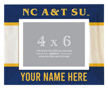 Load image into Gallery viewer, North Carolina A&amp;T State Aggies Customizable Wooden Photo Frame Matted 4&quot;x 6&quot; Officially Licensed Collegiate Product Printed
