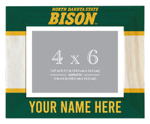 Load image into Gallery viewer, North Dakota State Bison Customizable Wooden Photo Frame Matted 4&quot;x 6&quot; Officially Licensed Collegiate Product
