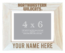 Load image into Gallery viewer, Northwestern University Wildcats Customizable Wooden Photo Frame Matted 4&quot;x 6&quot; Officially Licensed Collegiate Product Engraved
