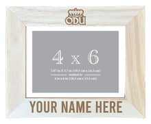 Load image into Gallery viewer, Old Dominion Monarchs Customizable Wooden Photo Frame Matted 4&quot;x 6&quot; Officially Licensed Collegiate Product Engraved
