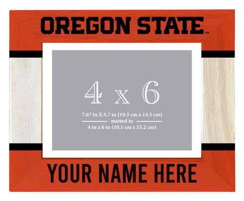 Oregon State Beavers Customizable Wooden Photo Frame Matted 4