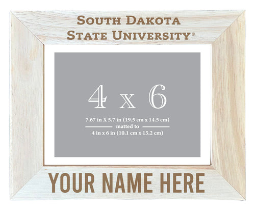 South Dakota State Jackrabbits Customizable Wooden Photo Frame Matted 4