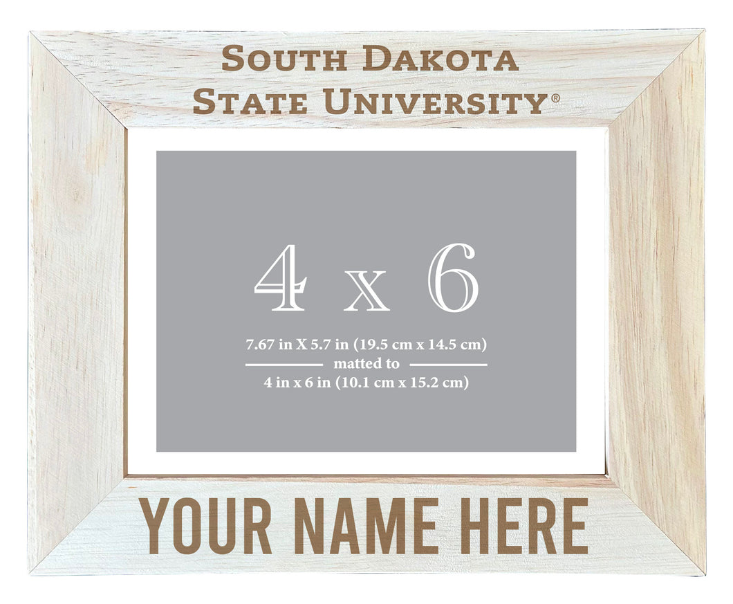 South Dakota State Jackrabbits Customizable Wooden Photo Frame Matted 4