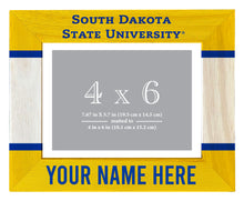 Load image into Gallery viewer, South Dakota State Jackrabbits Customizable Wooden Photo Frame Matted 4&quot;x 6&quot; Officially Licensed Collegiate Product
