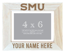 Load image into Gallery viewer, Southern Methodist University Customizable Wooden Photo Frame Matted 4&quot;x 6&quot; Officially Licensed Collegiate Product
