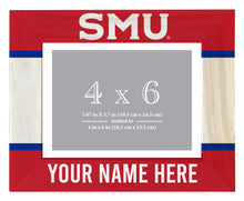 Load image into Gallery viewer, Southern Methodist University Customizable Wooden Photo Frame Matted 4&quot;x 6&quot; Officially Licensed Collegiate Product Printed
