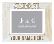 Load image into Gallery viewer, University of Tampa Spartans Customizable Wooden Photo Frame Matted 4&quot;x 6&quot; Officially Licensed Collegiate Product
