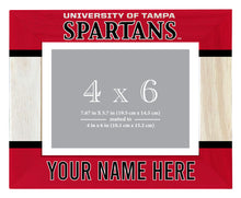 Load image into Gallery viewer, University of Tampa Spartans Customizable Wooden Photo Frame Matted 4&quot;x 6&quot; Officially Licensed Collegiate Product Printed
