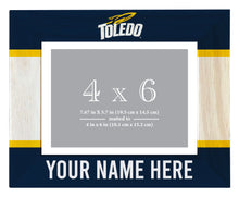 Load image into Gallery viewer, Toledo Rockets Customizable Wooden Photo Frame Matted 4&quot;x 6&quot; Officially Licensed Collegiate Product Printed
