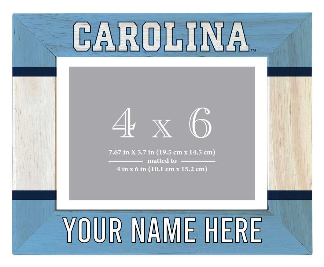 UNC Tar Heels Customizable Wooden Photo Frame Matted 4