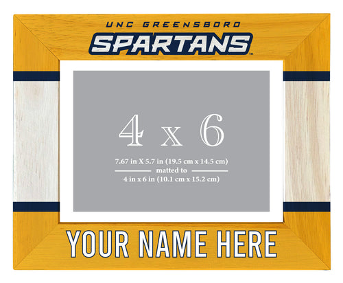 North Carolina Greensboro Spartans Customizable Wooden Photo Frame Matted 4