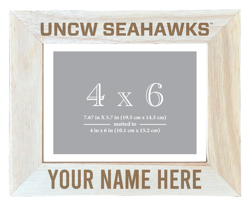 North Carolina Wilmington Seahawks Customizable Wooden Photo Frame Matted 4