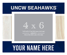 Load image into Gallery viewer, North Carolina Wilmington Seahawks Customizable Wooden Photo Frame Matted 4&quot;x 6&quot; Officially Licensed Collegiate Product
