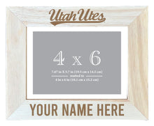 Load image into Gallery viewer, Utah Utes Customizable Wooden Photo Frame Matted 4&quot;x 6&quot; Officially Licensed Collegiate Product Engraved
