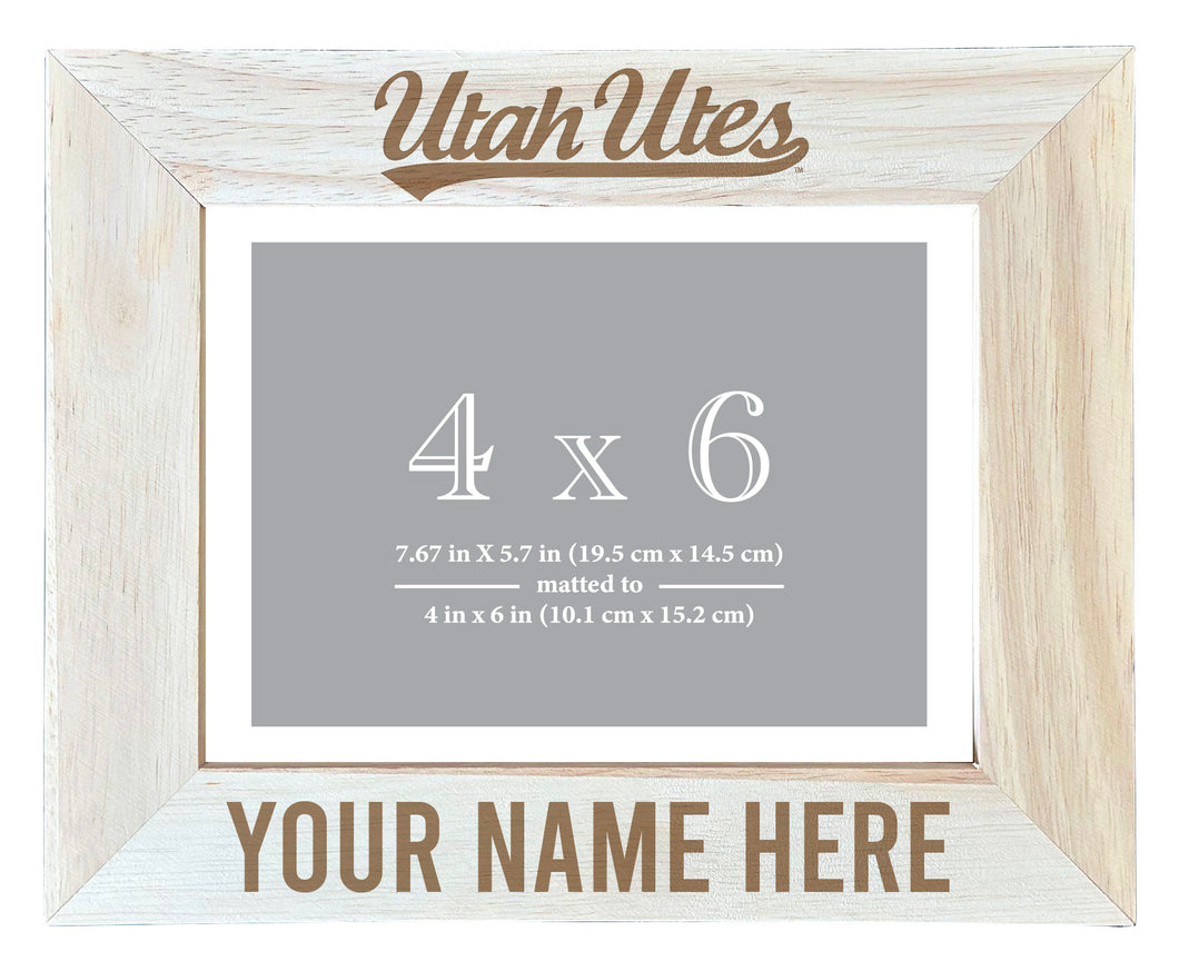 Utah Utes Customizable Wooden Photo Frame Matted 4