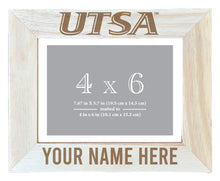 Load image into Gallery viewer, UTSA Road Runners Customizable Wooden Photo Frame Matted 4&quot;x 6&quot; Officially Licensed Collegiate Product Engraved
