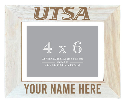 UTSA Road Runners Customizable Wooden Photo Frame Matted 4