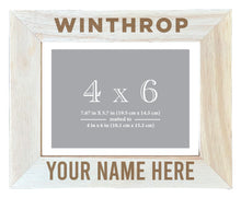 Load image into Gallery viewer, Winthrop University Customizable Wooden Photo Frame Matted 4&quot;x 6&quot; Officially Licensed Collegiate Product Engraved
