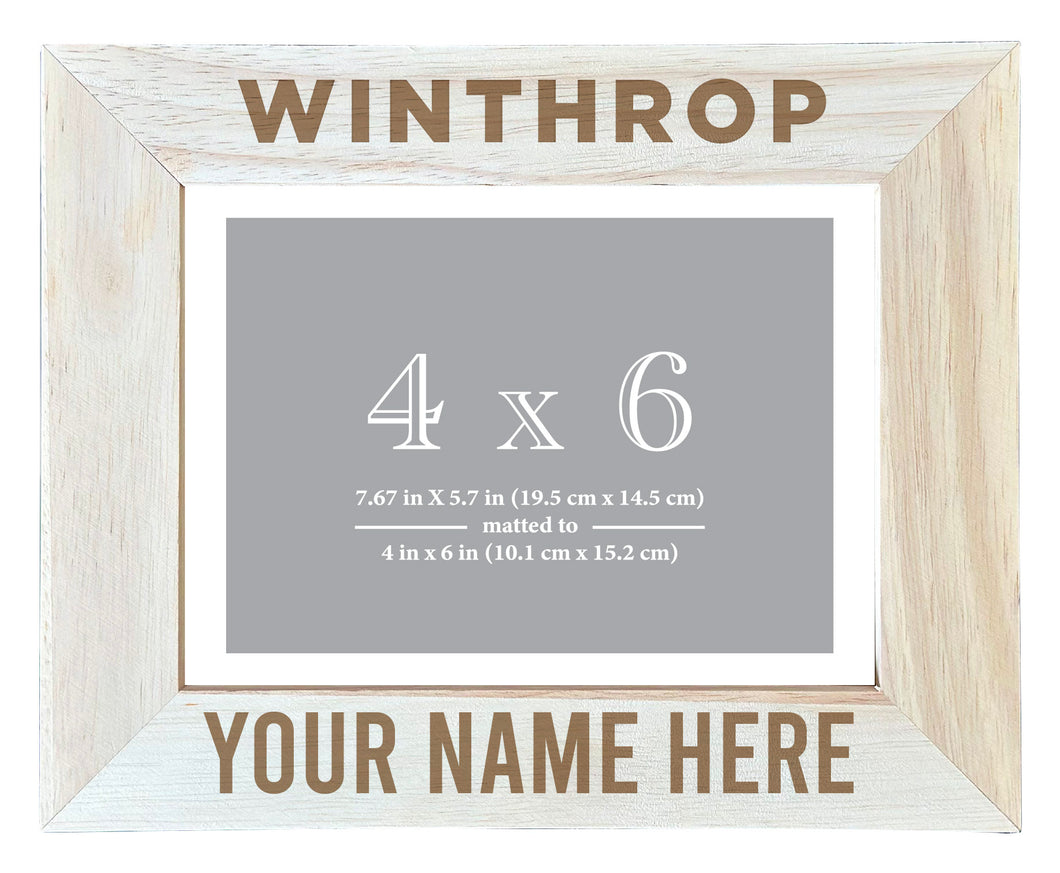 Winthrop University Customizable Wooden Photo Frame Matted 4