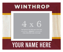 Load image into Gallery viewer, Winthrop University Customizable Wooden Photo Frame Matted 4&quot;x 6&quot; Officially Licensed Collegiate Product
