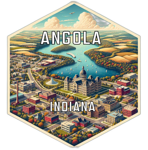 Angola Indiana Travel Destination Souvenir Vinyl Decal Sticker 2-Inch