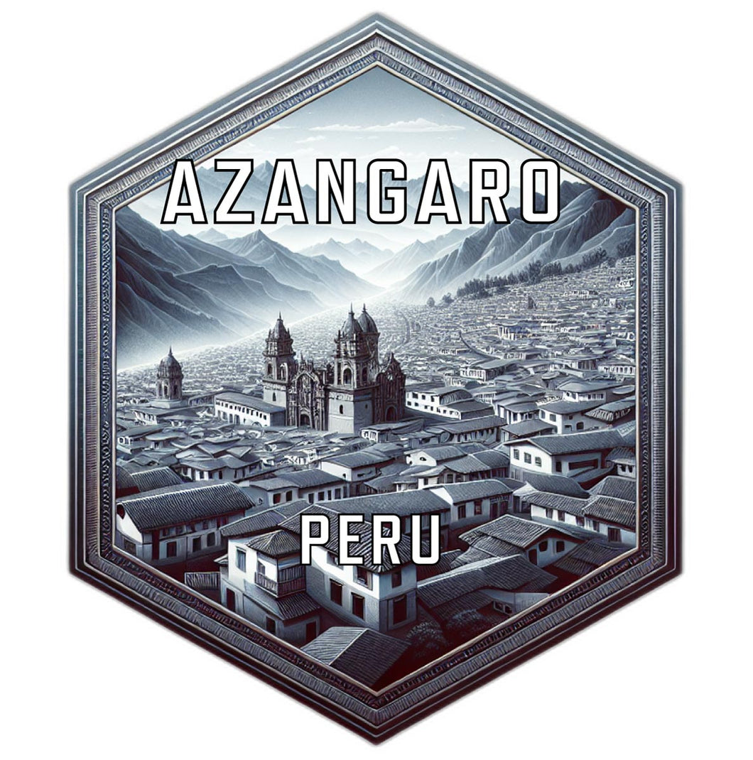 Azangaro Peru Souvenir Travel Destination Die Cut Hexagon Fridge Magnet 6-Inch