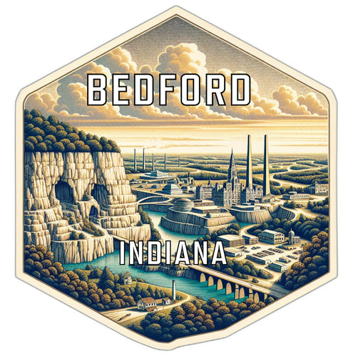 Bedford Indiana Travel Destination Souvenir Vinyl Decal Sticker 2-Inch