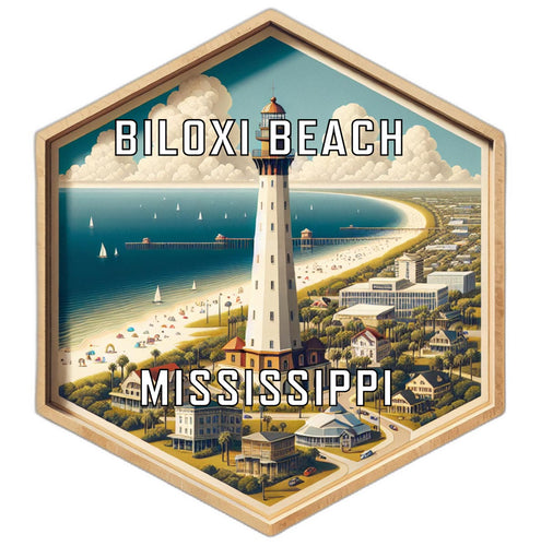 Biloxi Beach Mississippi Travel Destination Souvenir Vinyl Decal Sticker 2-Inch