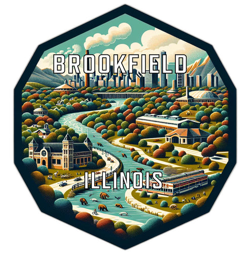 Brookfield Illinois Travel Destination Souvenir Vinyl Decal Sticker 6-Inch
