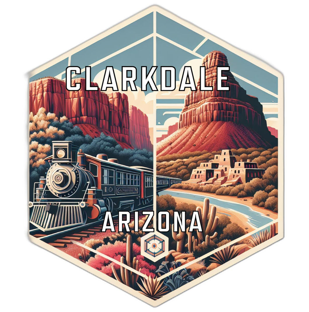 Clarkdale Arizona Travel Destination Souvenir Vinyl Decal Sticker 4-Inch