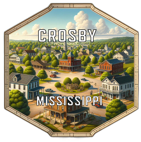 Crosby Mississippi Travel Destination Souvenir Vinyl Decal Sticker 6-Inch