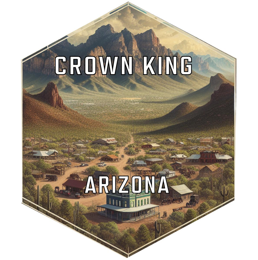 Crown King Arizona Travel Destination Souvenir Vinyl Decal Sticker 6-Inch