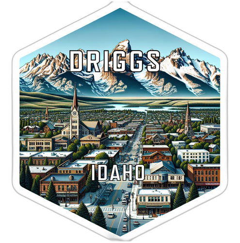 Driggs Idaho Travel Destination Souvenir Vinyl Decal Sticker 4-Inch