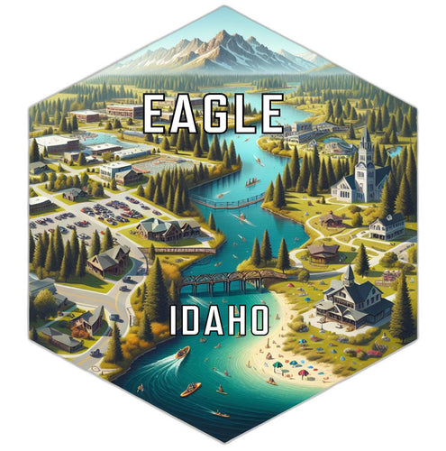 Eagle Idaho Travel Destination Souvenir Vinyl Decal Sticker 2-Inch