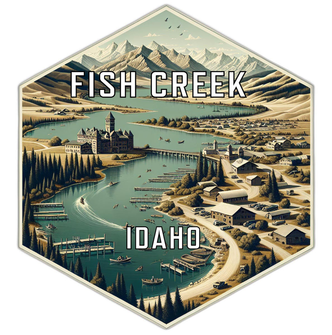 Fish Creek Idaho Travel Destination Souvenir Vinyl Decal Sticker 2-Inch