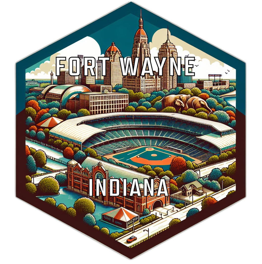 Fort Wayne Indiana Travel Destination Souvenir Vinyl Decal Sticker 4-Inch