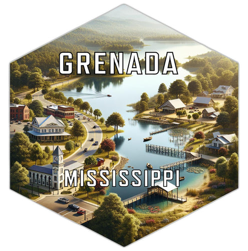 Grenada Mississippi Travel Destination Souvenir Vinyl Decal Sticker 6-Inch